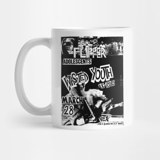 Flipper / Adolescents / Wasted Youth Punk Flyer Mug